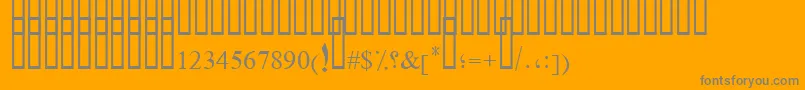 DiwaniBent Font – Gray Fonts on Orange Background
