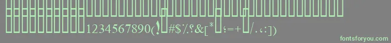 DiwaniBent Font – Green Fonts on Gray Background