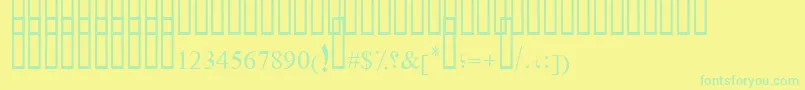 DiwaniBent Font – Green Fonts on Yellow Background