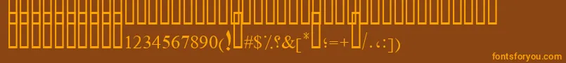 DiwaniBent Font – Orange Fonts on Brown Background