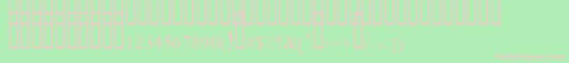 DiwaniBent Font – Pink Fonts on Green Background