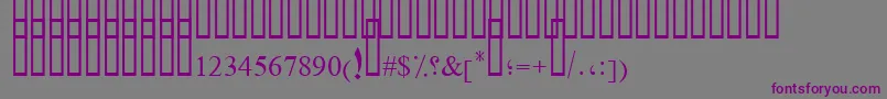 DiwaniBent Font – Purple Fonts on Gray Background
