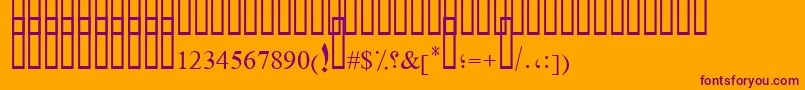 DiwaniBent Font – Purple Fonts on Orange Background