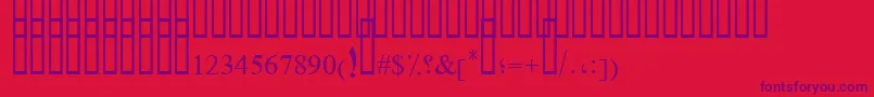 DiwaniBent Font – Purple Fonts on Red Background
