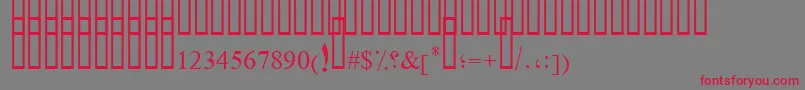 DiwaniBent Font – Red Fonts on Gray Background