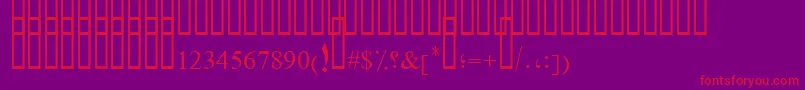 DiwaniBent Font – Red Fonts on Purple Background