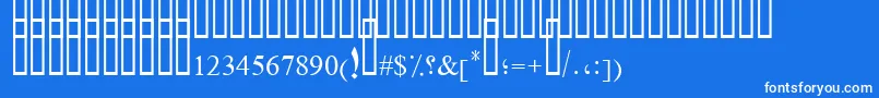 DiwaniBent Font – White Fonts on Blue Background