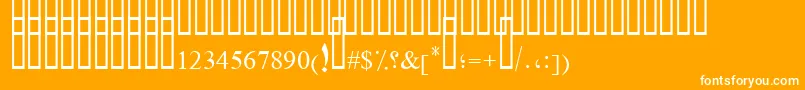 DiwaniBent Font – White Fonts on Orange Background