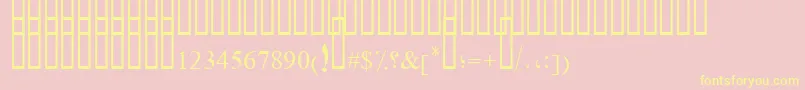 DiwaniBent Font – Yellow Fonts on Pink Background
