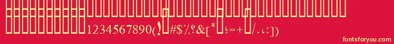 DiwaniBent Font – Yellow Fonts on Red Background