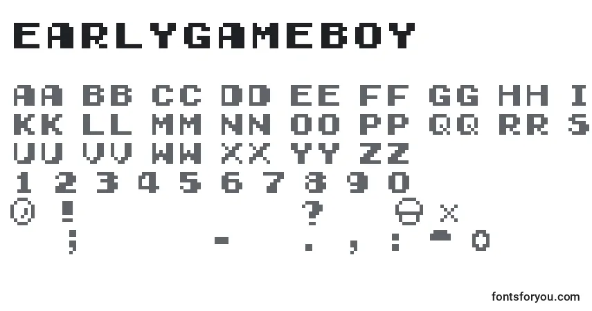 EarlyGameboyフォント–アルファベット、数字、特殊文字