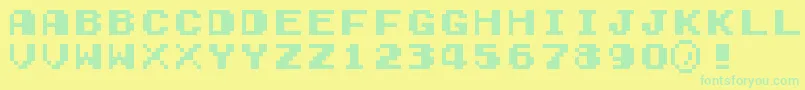 EarlyGameboy Font – Green Fonts on Yellow Background