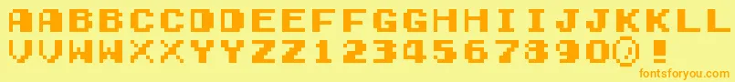 EarlyGameboy Font – Orange Fonts on Yellow Background