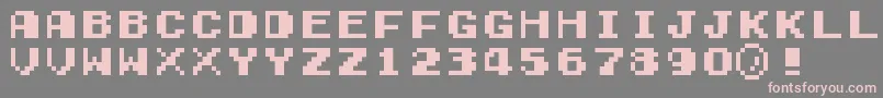 EarlyGameboy Font – Pink Fonts on Gray Background