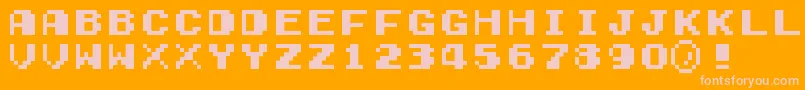 EarlyGameboy Font – Pink Fonts on Orange Background