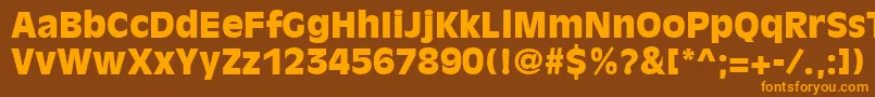 Fonte AntiqueOliveLtBlack – fontes laranjas em um fundo marrom