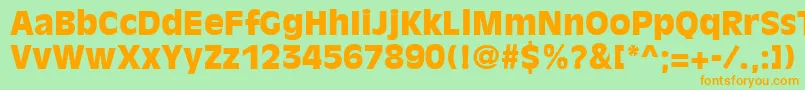 AntiqueOliveLtBlack Font – Orange Fonts on Green Background