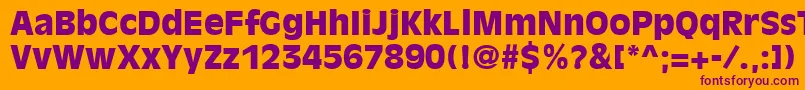 AntiqueOliveLtBlack Font – Purple Fonts on Orange Background