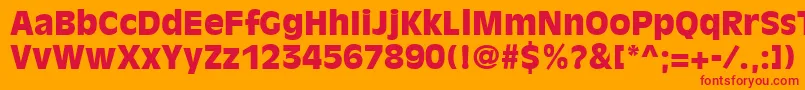 Шрифт AntiqueOliveLtBlack – красные шрифты на оранжевом фоне