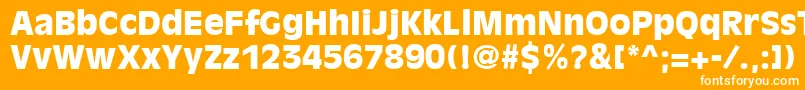 フォントAntiqueOliveLtBlack – オレンジの背景に白い文字
