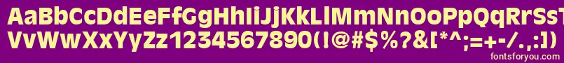 AntiqueOliveLtBlack Font – Yellow Fonts on Purple Background