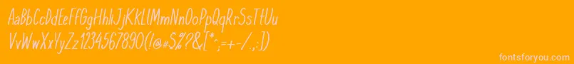 フォントKomixconItalic – オレンジの背景にピンクのフォント
