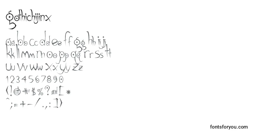 Шрифт Gothichijinx – алфавит, цифры, специальные символы
