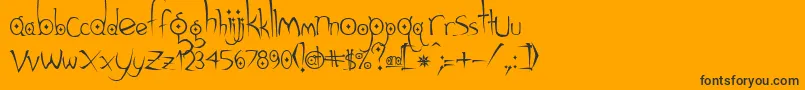 Gothichijinx-Schriftart – Schwarze Schriften auf orangefarbenem Hintergrund