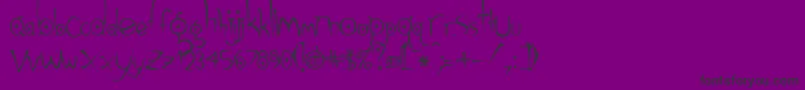 Gothichijinx-Schriftart – Schwarze Schriften auf violettem Hintergrund