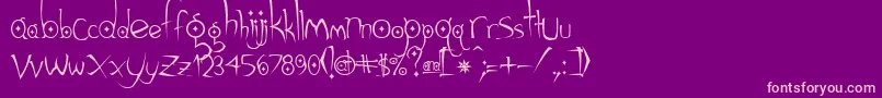 Gothichijinx Font – Pink Fonts on Purple Background