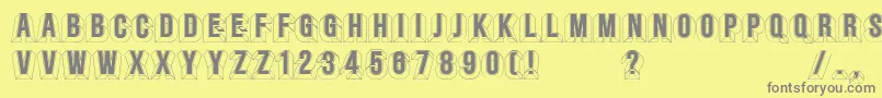 Minstrels Font – Gray Fonts on Yellow Background