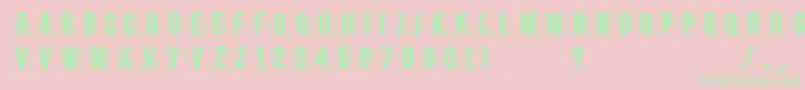 Minstrels Font – Green Fonts on Pink Background