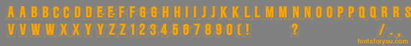 Minstrels Font – Orange Fonts on Gray Background