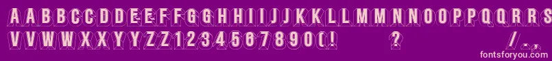 Minstrels Font – Pink Fonts on Purple Background