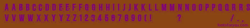 Minstrels Font – Purple Fonts on Brown Background