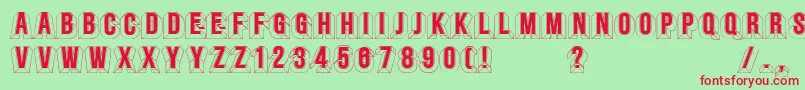 Minstrels Font – Red Fonts on Green Background