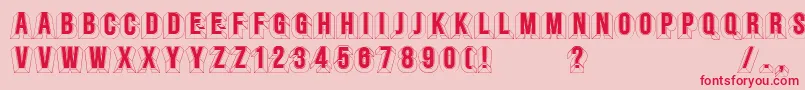 Minstrels Font – Red Fonts on Pink Background