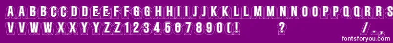 Minstrels Font – White Fonts on Purple Background