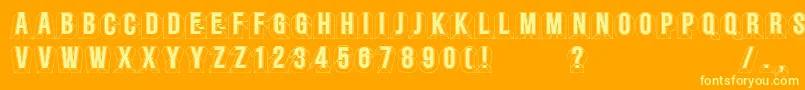 Minstrels Font – Yellow Fonts on Orange Background