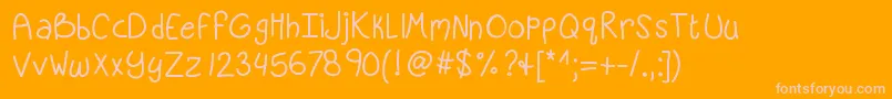 Kbsandyshorts Font – Pink Fonts on Orange Background