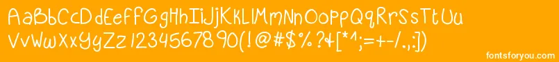Kbsandyshorts Font – White Fonts on Orange Background