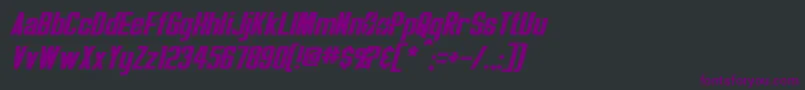 OverseerItalic-Schriftart – Violette Schriften auf schwarzem Hintergrund