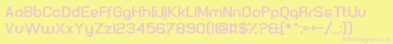 Chavelite Font – Pink Fonts on Yellow Background