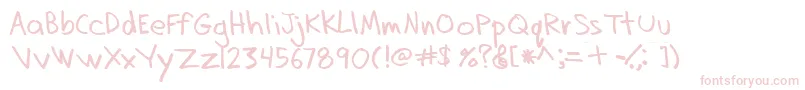 Dadhand-Schriftart – Rosa Schriften