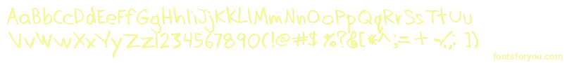 Czcionka Dadhand – żółte czcionki