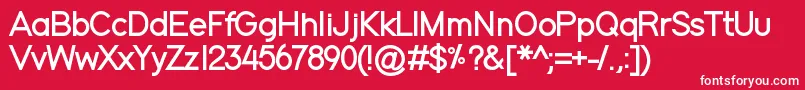 Elevation Font – White Fonts on Red Background