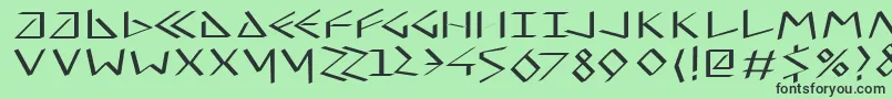 Virtualuncialquill Font – Black Fonts on Green Background