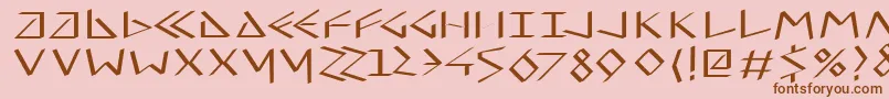 Virtualuncialquill Font – Brown Fonts on Pink Background