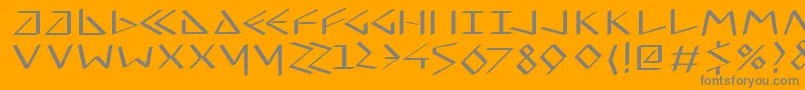 Virtualuncialquill Font – Gray Fonts on Orange Background