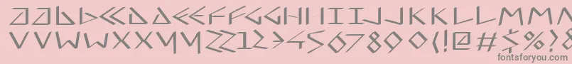 Virtualuncialquill Font – Gray Fonts on Pink Background